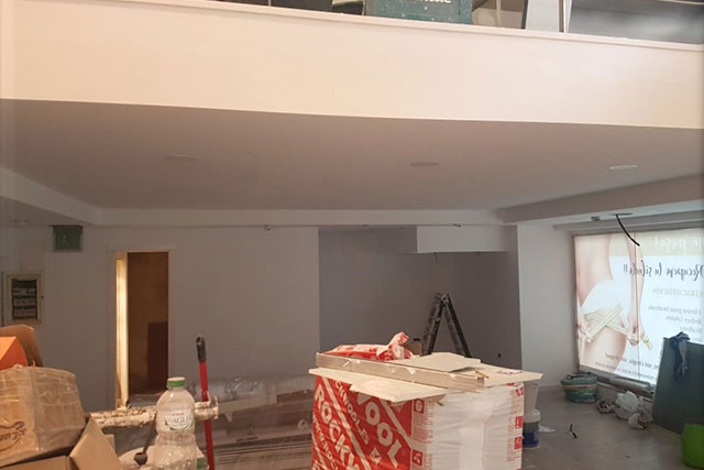 obra de una habitación revestida en pladur